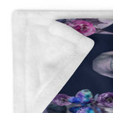 Watercolor Crowned Skull Blanket