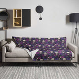 Purple Shades Skull Blanket