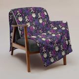Purple Shades Skull Blanket