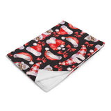 Santa Skull Throw Blanket