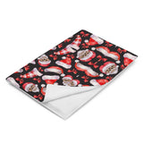 Santa Skull Throw Blanket