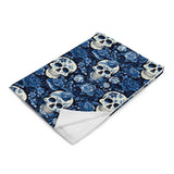 Blue Mexican Skull Blanket