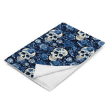 Blue Mexican Skull Blanket
