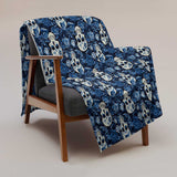Blue Mexican Skull Blanket Chair