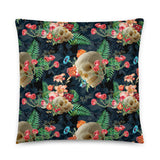 Floral Skull - Throw Pillow