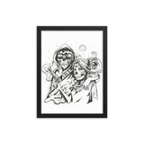 Couple Costume Skeleton Framed Poster