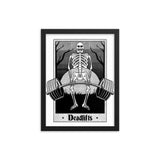 Deadlifts Skeleton Framed Poster
