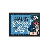 Cinco de Mayo Skeleton Framed Poster