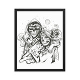 Couple Costume Skeleton Framed Poster