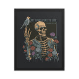 Floral Skeleton Framed Poster
