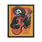 Mariachi Skeleton Framed Poster