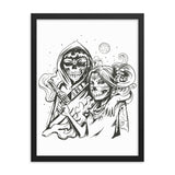Couple Costume Skeleton Framed Poster