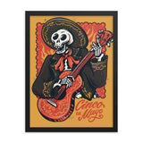 Mariachi Skeleton Framed Poster