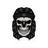 Rocker Skull Head Sticker