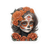 Orange Catrina Sticker