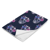 Watercolor Crowned Skull Blanket