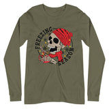 Freezing Christmas Skull Long Sleeve Tee