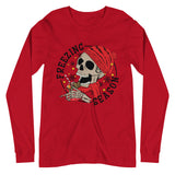 Freezing Christmas Skull Long Sleeve Tee