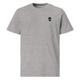 Embroidered Black Skull Organic Cotton T-shirt