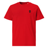Embroidered Black Skull Organic Cotton T-shirt