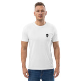 Embroidered Black Skull Organic Cotton T-shirt