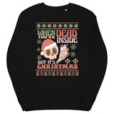 Dead Inside Skull Ugly Christmas Sweater