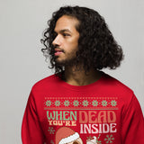 Dead Inside Skull Ugly Christmas Sweater
