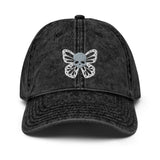 Butterfly Skull - Embroidered Vintage Cap
