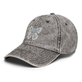 Butterfly Skull - Embroidered Vintage Cap