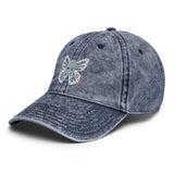 Butterfly Skull - Embroidered Vintage Cap