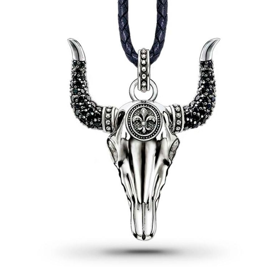 Bull Skull Pendant (Silver) – American Skulls