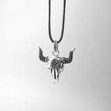 Bull Skull Pendant (Silver)