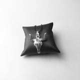 Bull Skull Pendant (Silver)