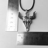 Bull Skull Pendant (Silver)
