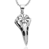 Crow Skull Necklace (Steel)
