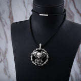 Motorcycle Chain Skull Necklace