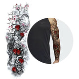 Red Tree Temporary Skull Tattoo