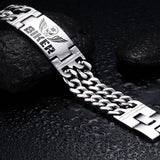 Skull Bracelet 100% Biker (Steel)