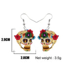 Colorful Mexican Skull Earrings