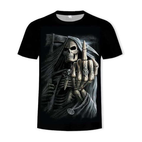 Grim Reaper Middle Finger T-Shirt