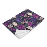 Purple Shades Skull Blanket