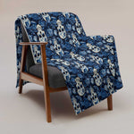  Blue Mexican Skull Blanket Chair