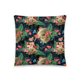 Floral Skull - Throw Pillow