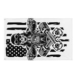 American Skull Biker Flag