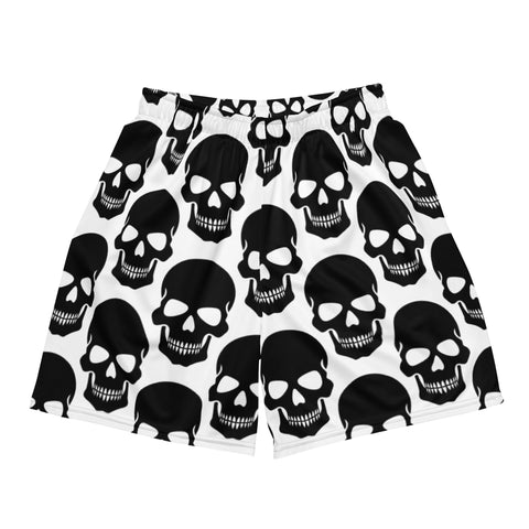 Black Skull Unisex Mesh Shorts