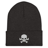 Skull and Crossbones Embroidered Beanie
