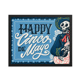 Cinco de Mayo Skeleton Framed Poster