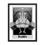 Deadlifts Skeleton Framed Poster