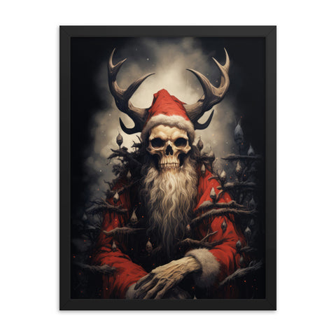 Reindeer Xmas Skull Poster