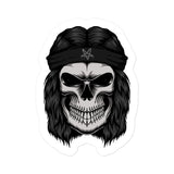 Rocker Skull Head Sticker